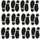 20 Pairs 40 Prints Black Shoe Footprint Stickers Decals, Floor Wall Stairs To Guide Directions For School, Dance Studio, Floor Stickers Party Decoration