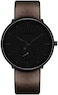 Mens Watches Ultra-Thin Minimalist Waterproof-Fashion Wrist Watch For Men Unisex Dress With Leather Band