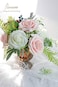 Floroom Artificial Flowers 25Pcs Real Looking Blush Foam Fake Roses With Stems For DIY Wedding Bouquets Bridal Shower Centerpieces Party Decorations