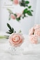 Floroom Artificial Flowers 25Pcs Real Looking Blush Foam Fake Roses With Stems For DIY Wedding Bouquets Bridal Shower Centerpieces Party Decorations