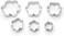 Fox Run Flower Cookie Cutters, 6 Piece, Metallic, 3621