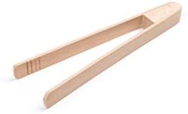 Fox Run Toaster Tongs, 8-Inch, Brown