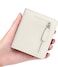 Funtor Leather Wallet For Women, Ladies Small Compact Bifold Pocket Rfid Blocking Wallet For Women, White