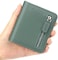 محفظة جلدية من Funtor للنساء، محفظة صغيرة الحجم للسيدات بجيب ثنائي الطي ومزودة بتقنية Rfid Blocking للنساء، باللون الأخضر