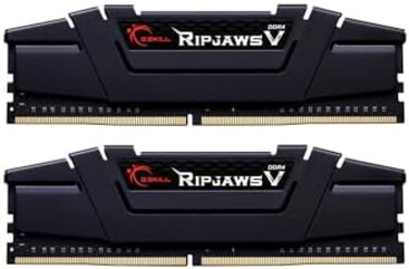 G.Skill Ripjaws V Series (Intel Xmp) Ddr4 Ram 32Gb (2X16Gb) 3600Mt/S Cl16-19-19-39 1.35V ذاكرة الكمبيوتر المكتبي Udimm - أسود (F4-3600C16D-32Gvkc)