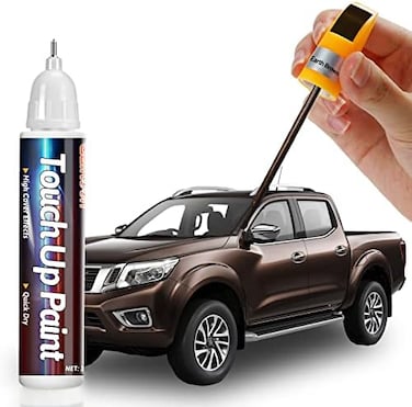 قلم طلاء بني اللون للسيارات، إصلاح خدوش طلاء السيارة، قلم طلاء ملئ طلاء السيارة اثنين في واحد، حل سريع وسهل لإصلاح خدوش السيارات البسيطة 0.4 أونصة سائلة