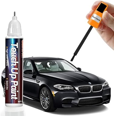 Touch Up Paint For Cars, Black Car Paint Scratch Repair, Two-In-One Car Touch Up Paint Fill Paint Pen, Quick &amp; Easy Solution To Repair Minor Automotive Scratches 0.8 Fl Oz