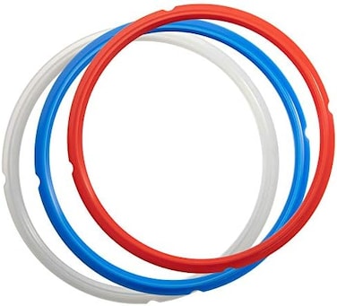 حلقة ختم Goldlion متوافقة مع Ninja Foodi 5 كوارت و6.5 كوارت و8 كوارت ملحقات حشية سيليكون بديلة للسداد المطاطي لطباخ الضغط ومقلاة الهواء، عبوة من 3 قطع