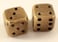 Solid Brass Pair Dice Antique Finish
