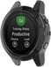 مناسب لجراب Garmin Fenix ​​5، جراب واقٍ من السيليكون الملون وغطاء حماية للإطار من الصدمات لساعة Garmin Fenix ​​5 Plus الذكية (أسود)