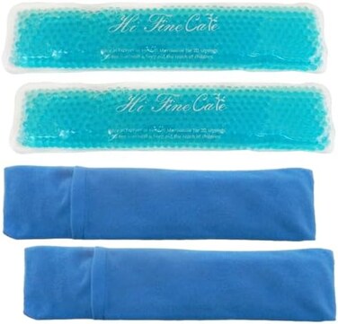 وسادة تبريد العجان من هاي فاين كير، عبوات باردة بعد الولادة من جل الخرز الثلجي العلاج البارد للنساء بعد الحمل والولادة، 2 عبوة ثلج و3 أغطية (أزرق)