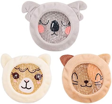 Hilph Ice Pack ضغط بارد للأطفال، 3 عبوات ثلج من النايلون للأطفال مع أكمام ناعمة مهدئة، عبوات ثلج لتخفيف الألم، والإسعافات الأولية، والصداع، والجروح والحشرات