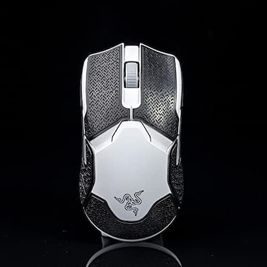 ملصق شريط قبضة الماوس لجهاز Razer Viper Ultimate Wireless غير قابل للانزلاق مع تجعيد أسود مسبق القطع