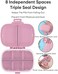Holii Travel Pill Organizer, 8 Compartments Portable Pill Case, Daily Pill Box To Hold Vitamins, Small Pill Container For Pocket Purse Medicine Organizer（Pink）