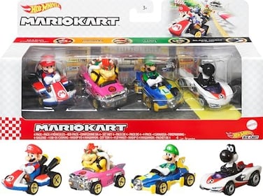 Hot Wheels Mario Kart Characters And Karts As Die-Cast Cars
