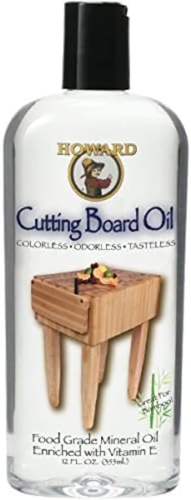 Howard Cutting Board Oil Bbb012 Food Safe Mineral Oil For Butcher Blocks, Bread Boards, Chopping Boards, Kitchen Worktops And Wooden Tools 355ml