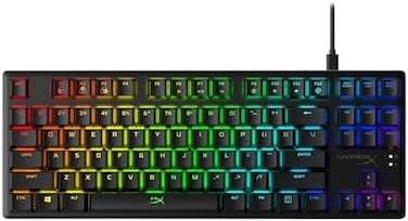 Hyperx Hx-Kb7Rdx-Us Alloy Fps - Mechanical Gaming Keyboard And Accessories - Compact Form Factor - Clicky - Cherry Mx Blue - Red LED Backlit Tenkeyless (87 Keys)