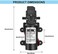 12 Volt Diaphragm Pump 4Lpm 1.05 Gpm 108Psi Self Priming Sprayer Pump 12V Dc Fresh Water Pump With Pressure Switch Adjustable For Rv Camper Marine Boat Lawn (45W)