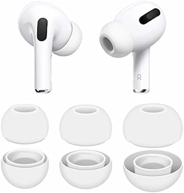 3 Pairs Compatible With Airpods Pro 1St 2Nd Ear Tips Buds, Small Medium Large 3 Size Replacement Silicone Rubber Eartips Earbuds Gel Accessories Compatible With Airpods Pro 2 And 1St - S/M/L White