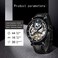 Ik Colouring Bestn Wristwatches For Men Self-Winding Allochroic Luminous Hands Skeleton Mechanical Black Watch Leather Black①