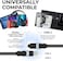 Rolling Square Incharge X Portable Keychain Charger Cable, 6-In-1 Multi Charging Cable With 100W Ultra-Fast Charging Power, Lava Black, USB