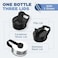 زجاجة مياه رياضية Iron ° Flask - 40 أونصة، 3 أغطية (غطاء من القش)، مقاومة للتسرب، من الفولاذ المقاوم للصدأ المعزول بالفراغ، جدار مزدوج، كوب حراري، مقصف معدني