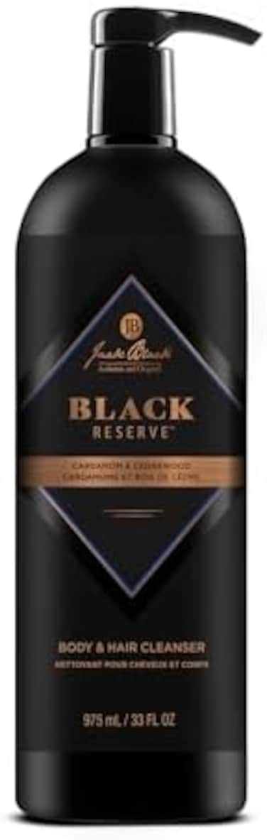 Jack Black - Black Reserve Body &amp; Hair Cleanser, 33 Fl Oz - Cardamom &amp; Cedarwood - Men&rsquo;S Body Wash, Shampoo Haircare, Dual-Purpose Men&rsquo;S Cleanser, Sulfate-Free