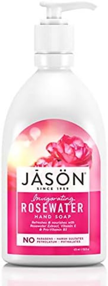 Jason Hand Soap, Invigorating Rosewater, 16 Oz (Packaging May Vary)