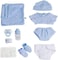 Jc Toys Berenguer Boutique La Newborn 14-Inch Life-Like Real Boy Doll 9 Piece Gift Set, Blue