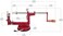 Johnny Apple Peeler, Corer, Slicer, Pie Maker, Stainless Steel Blades, Red Vkp1010