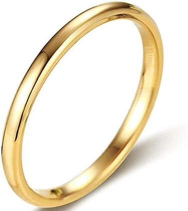 2mm Tungsten Carbide Stackable Ring Plain Wedding Band