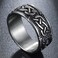 9mm Vintage Stainless Steel Celtic Knot Ring Biker Cocktail Party