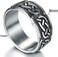 9mm Vintage Stainless Steel Celtic Knot Ring Biker Cocktail Party