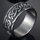 9mm Vintage Stainless Steel Celtic Knot Ring Biker Cocktail Party