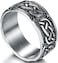 9mm Vintage Stainless Steel Celtic Knot Ring Biker Cocktail Party