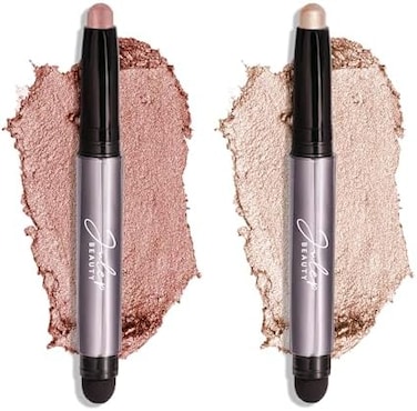 Julep (Pearl Shimmer &amp; Rose Shimmer Duo) - Eyeshadow 101 Creme To Powder Waterproof Eyeshadow Stick Duo, Pearl Shimmer And Rose Shimmer