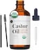 Castor Oil (2Oz) Usda Certified Organic, 100% Pure, Cold Pressed, Hexane Free By Kate Blanc. Stimulate Growth For Eyelashes, Eyebrows, Hair. Lash Growth Serum. Brow Treatment. Free Mascara Starter Kit