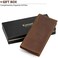 Kattee Men's Vintage Genuine Leather Long Wallet For Checkbook Credit Cards