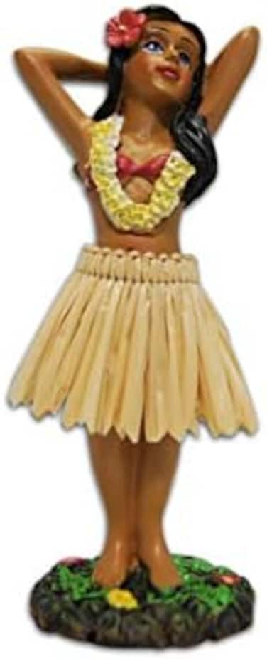 Kc Hawaii Hula Girl Posing Mini Dashboard Doll 4.4 Inches