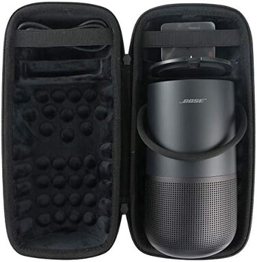 Khanka Hard Travel Case For Bose Portable Smart/Home Speaker (Triple Black)
