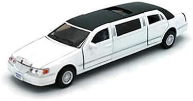 Kinsmart 1999 Lincoln Town Car Stretch Limousine (1/38, White)