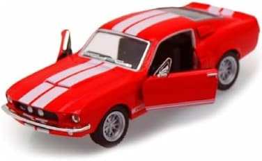 مقياس كينسمارت 1/38 1967 فورد شيلبي موستانج Gt-500 دييكاست سيارة حمراء