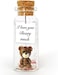 Kseniya Revta Romantic Decorative Gift - Tiny Kawaii Bear Figurine And Love Message In A Bottle - Anniversary Present For Him And Her (Bottle With Bear Figurine And Card, I Love You Beary Much)