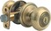 Kwikset Juno Keyed Entry Door Knob With Microban Antimicrobial Protection Featuring Smartkey Security In Antique Brass