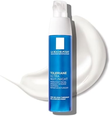 La Roche-Posay Toleriane Dermallergo Night Cream For Face Intense Soothing Moisturizer With Vitamin E, Allergy Tested, For Sensitive Skin, Formerly Toleriane Ultra Night
