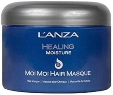 قناع الشعر موي موي مويستشر من لانزا، يرطب وينعش الشعر الجاف والخشن، غني بمركب تدوين الخيزران، خالي من الكبريتات، خالي من البارابين، تركيبة خالية من الغلوتين (6.8 أونصة سائلة)