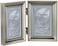 Lawrence Frames Bead Border Design, 2.5X3.5 Double, Pewter