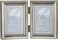 Lawrence Frames Bead Border Design, 2.5X3.5 Double, Pewter
