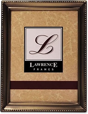 Lawrence Frames 11435 Antique Gold Bead Picture Frame, 3.5 By 5-Inch
