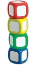 Learning Advantage Inc Write-On Wipe-Off Dice Set, Assorted Colors, Set Of 4